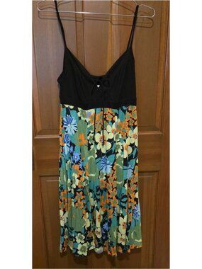 Anthropologie RIC RAC Floral TANK/Dress Women SZ M RAYON/SILK/POLY